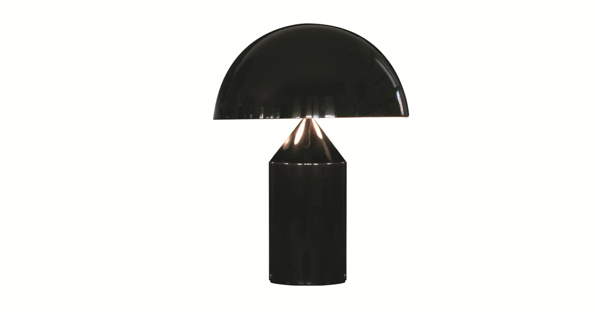 Atollo 233 — Satin Black Nickel · fotografía oficial Oluce