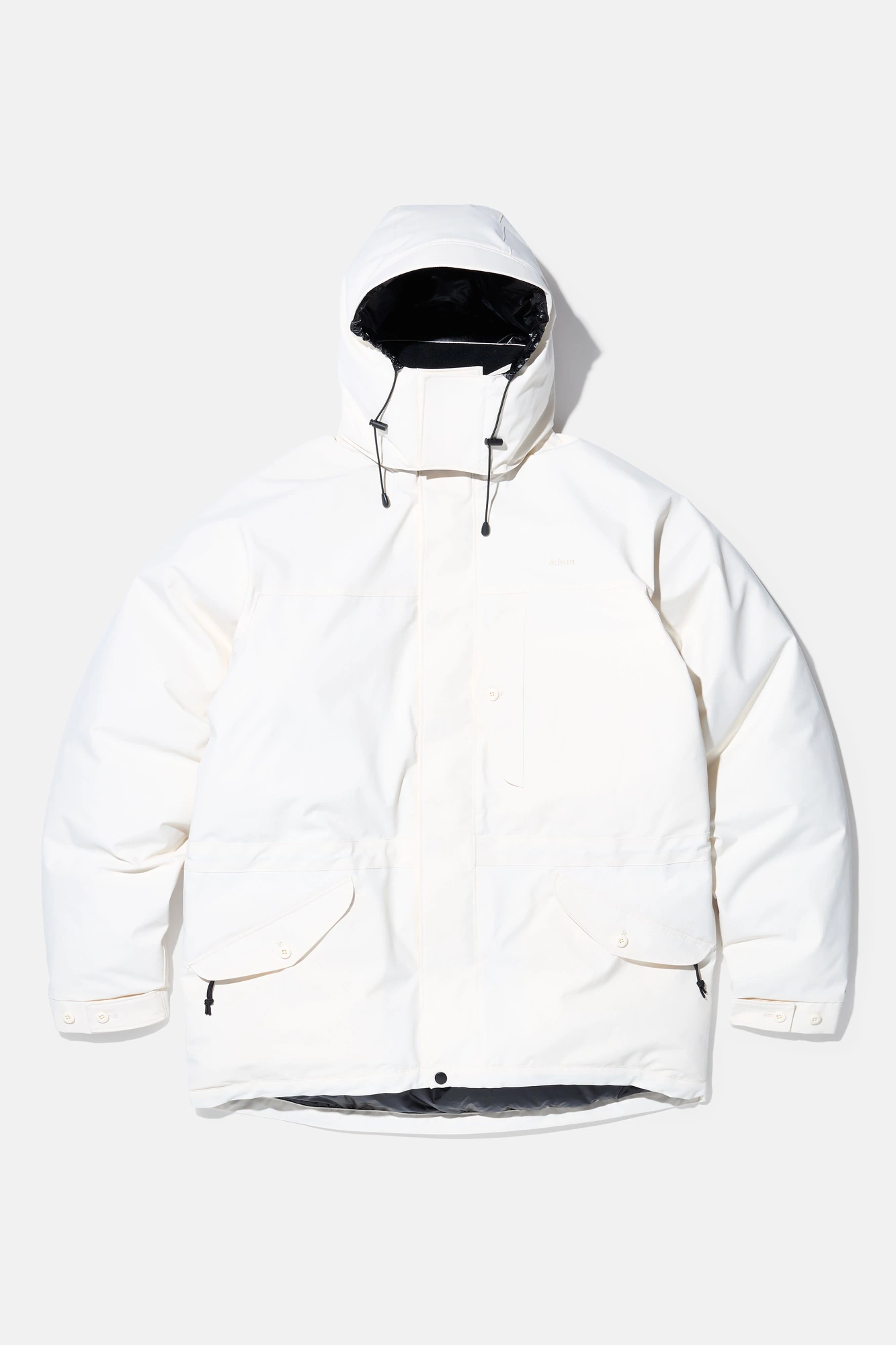 Flat Face Parka — Cream · official Adsum photograph