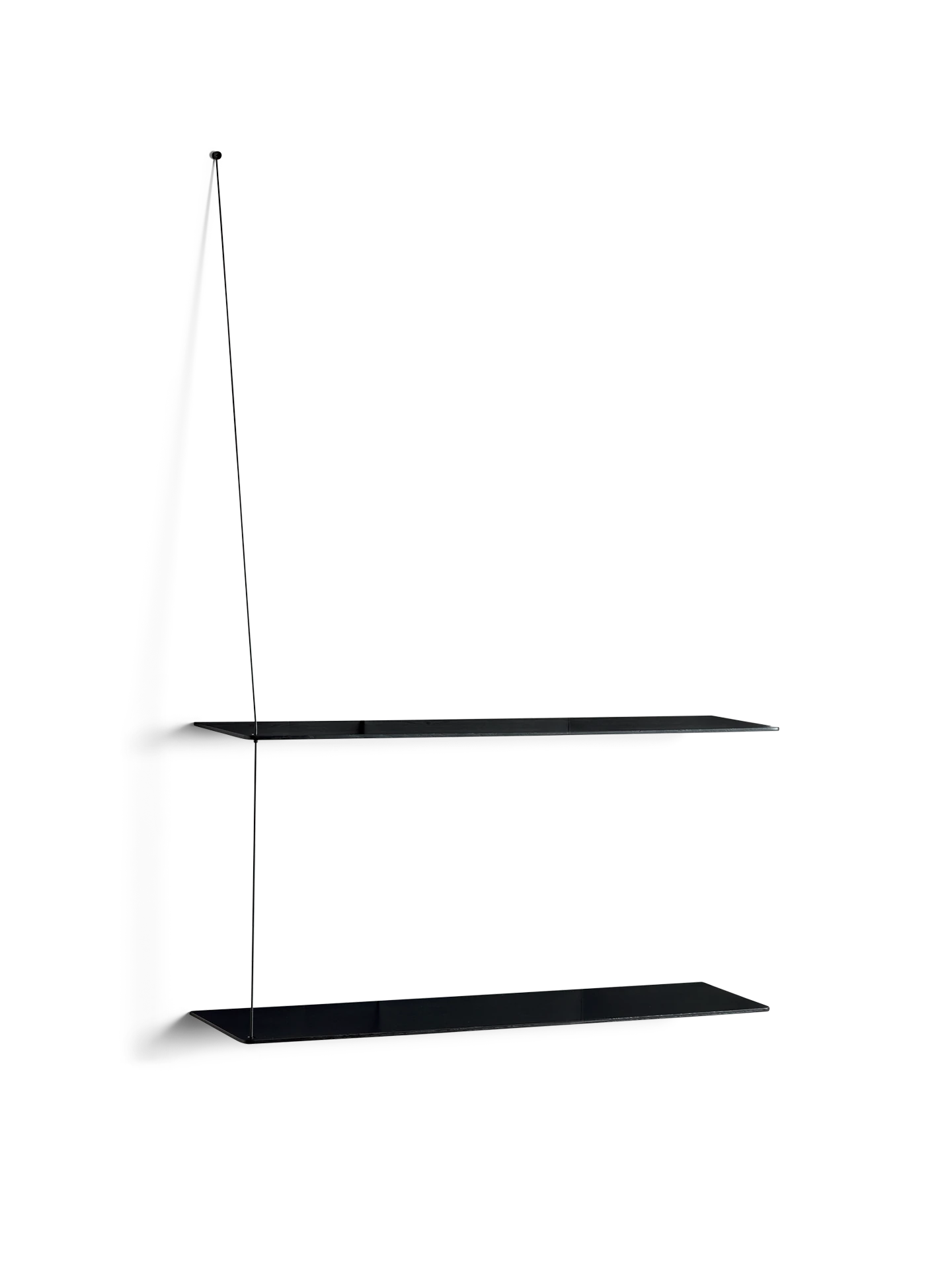 Stedge Shelf — Black, Two Shelves · fotografía oficial WOUD