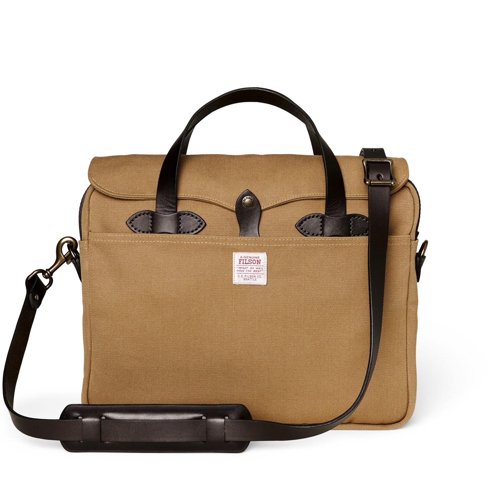 Rugged Twill Original Briefcase — Tan · official Filson photograph