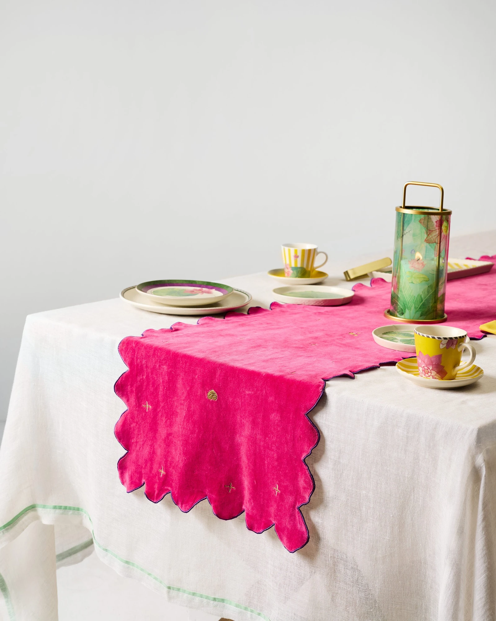 Dream Table Runner — Pink & Gold · official Nicobar photograph