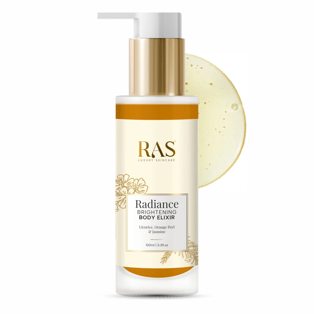 Radiance Brightening Body Oil — 100 ml · fotografía oficial RAS Luxury Skincare