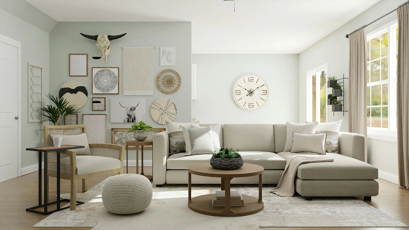 Editorial interior inspiration with warm neutral materials