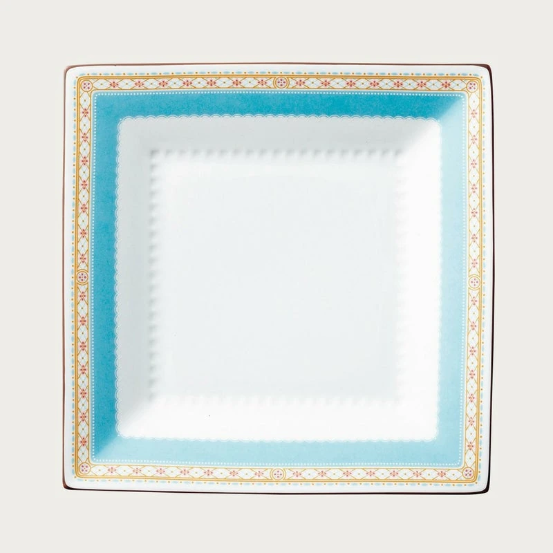 Humming Blue Square Plate — 23 cm · official Noritake photograph