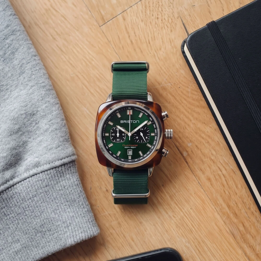 Clubmaster Sport Chronograph — English Green · fotografía oficial Briston