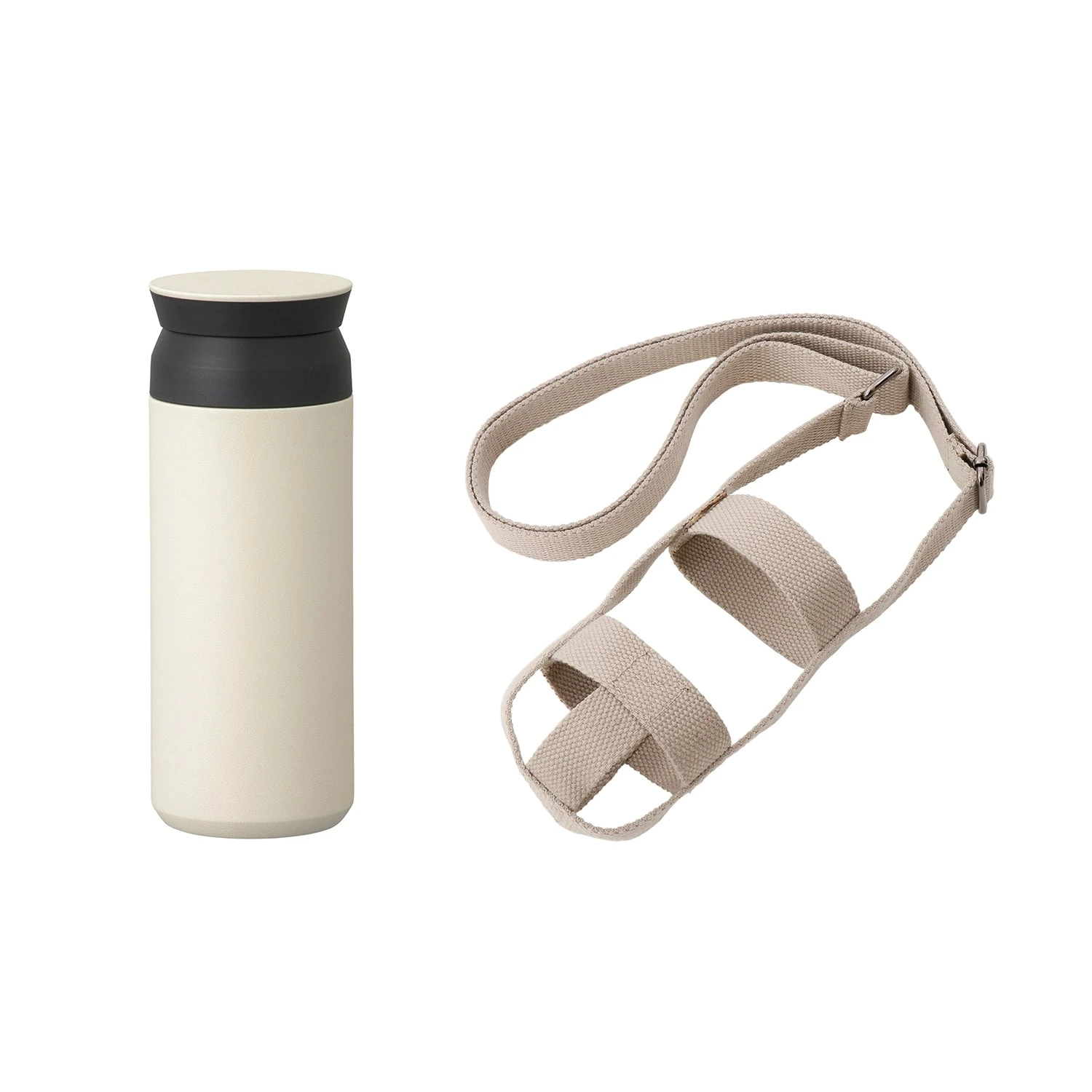Travel Tumbler 500 ml + Tumbler Strap 75 mm · photographie officielle KINTO