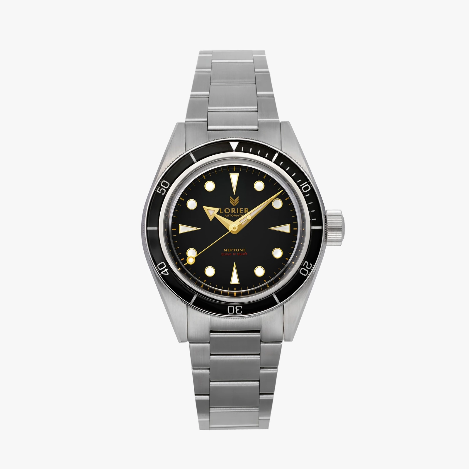 Neptune — Black Dial · fotografía oficial Lorier