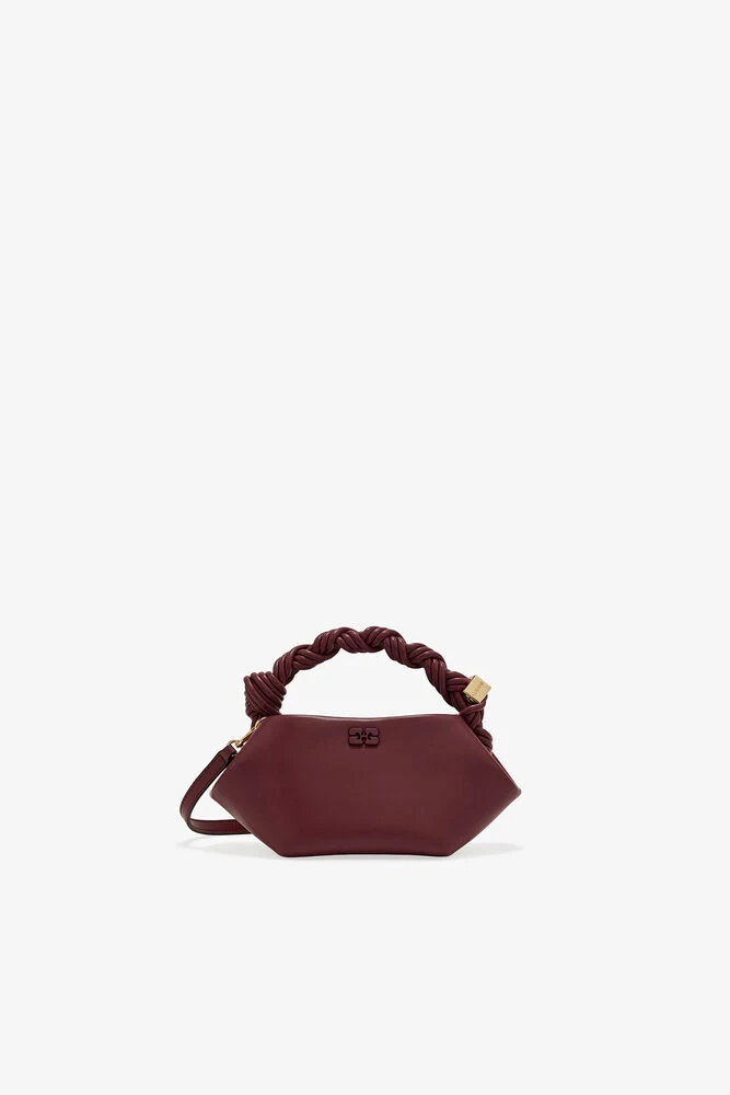 Mini Bou Bag — Burgundy · official GANNI photograph