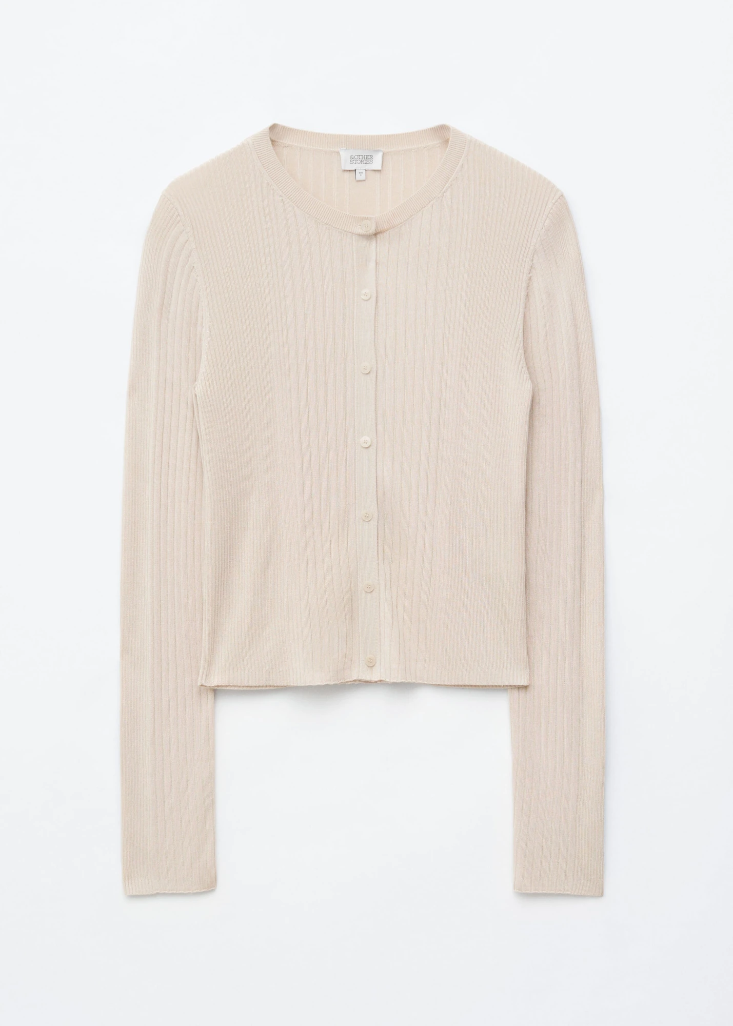 Rib-knit Cardigan — Light Beige · official & Other Stories photograph