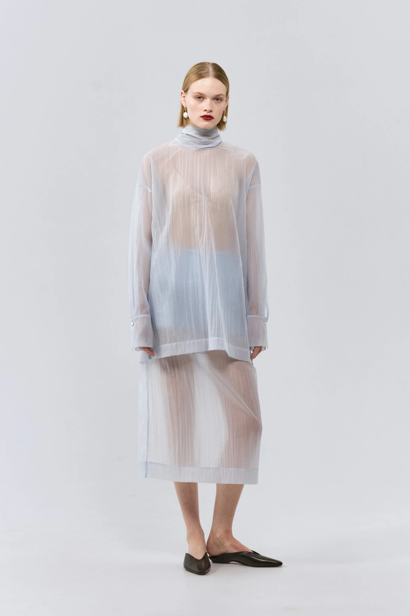 Soleil Skirt — Ice Blue · official eikō ai photograph