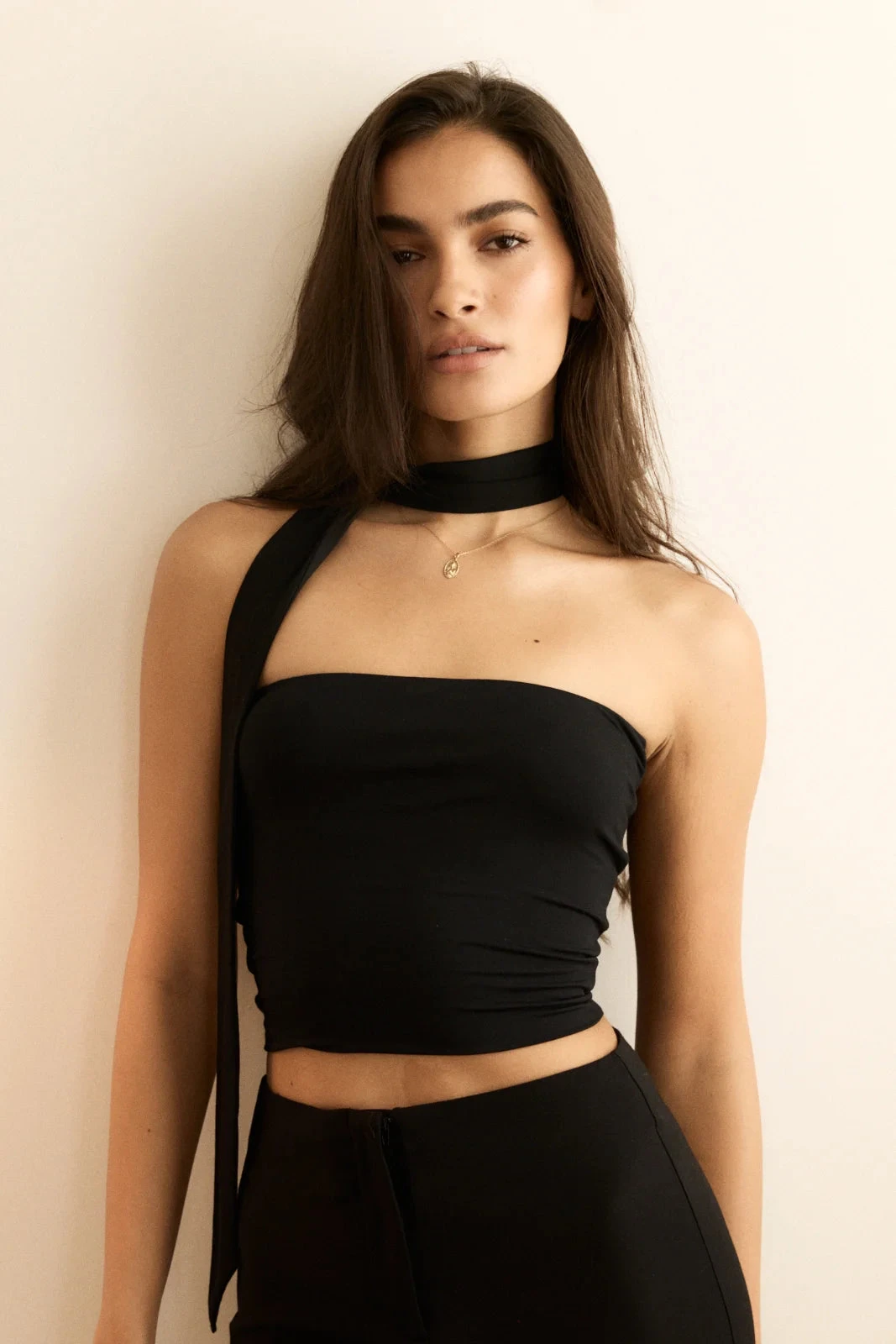 Zaha Bandeau Top — Noir · official LE PRIVÉ photograph