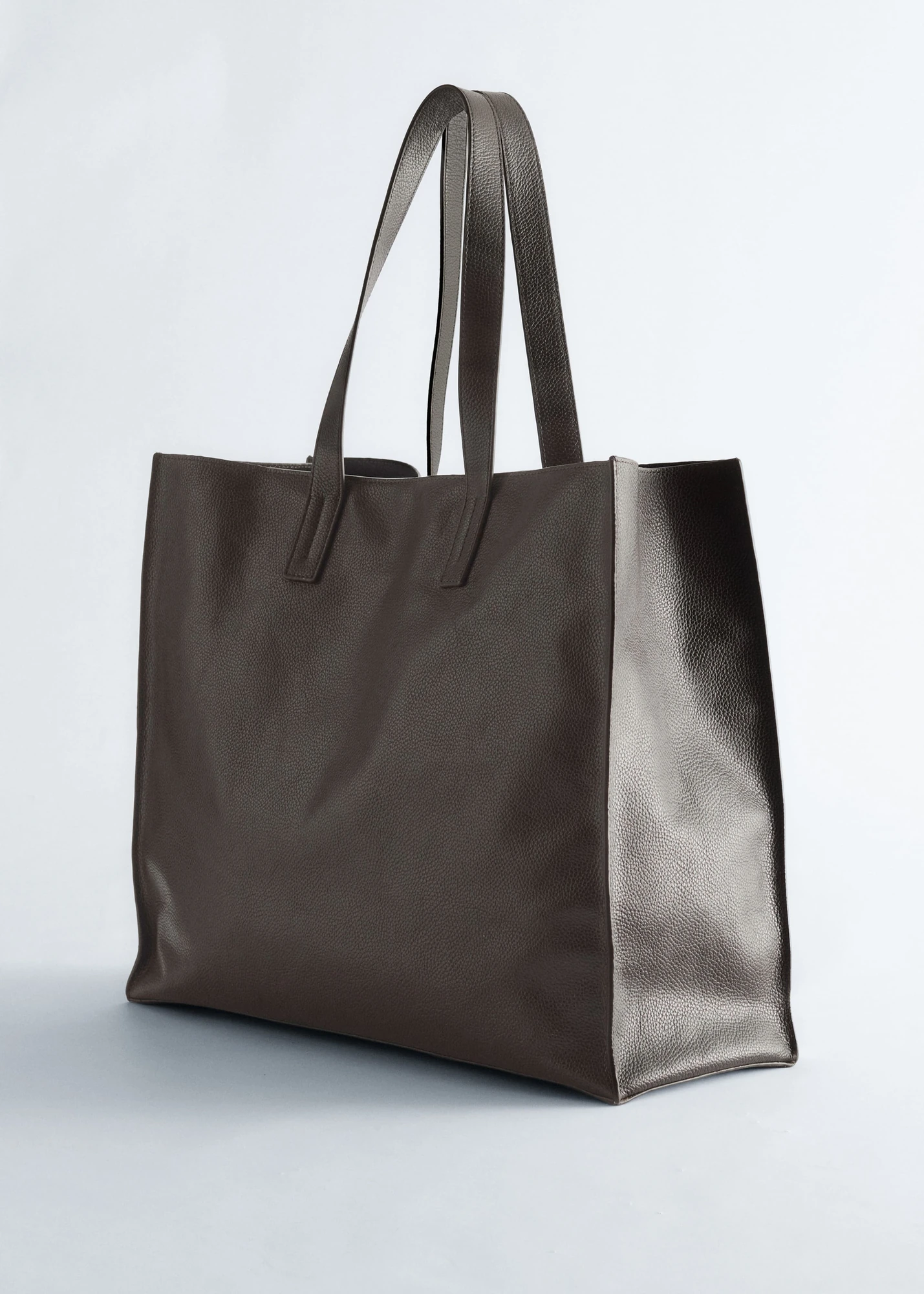 Leather Tote Bag — Matte Dark Brown,1294613006 official product image