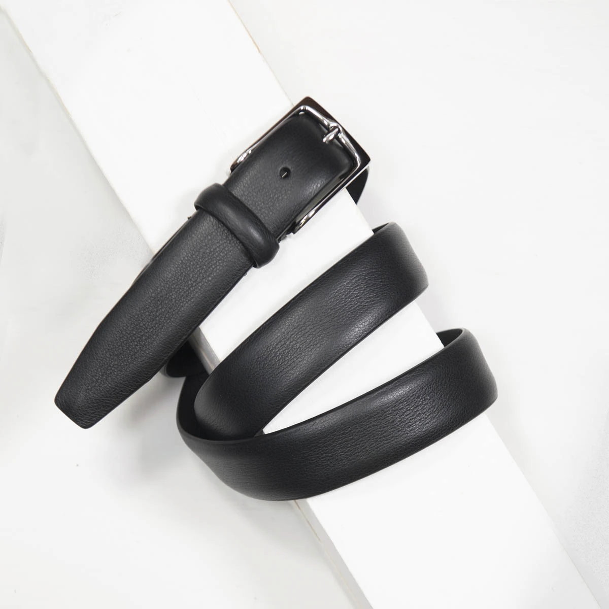 Classic Black Nappa Calf Business Belt —30 mm official product image