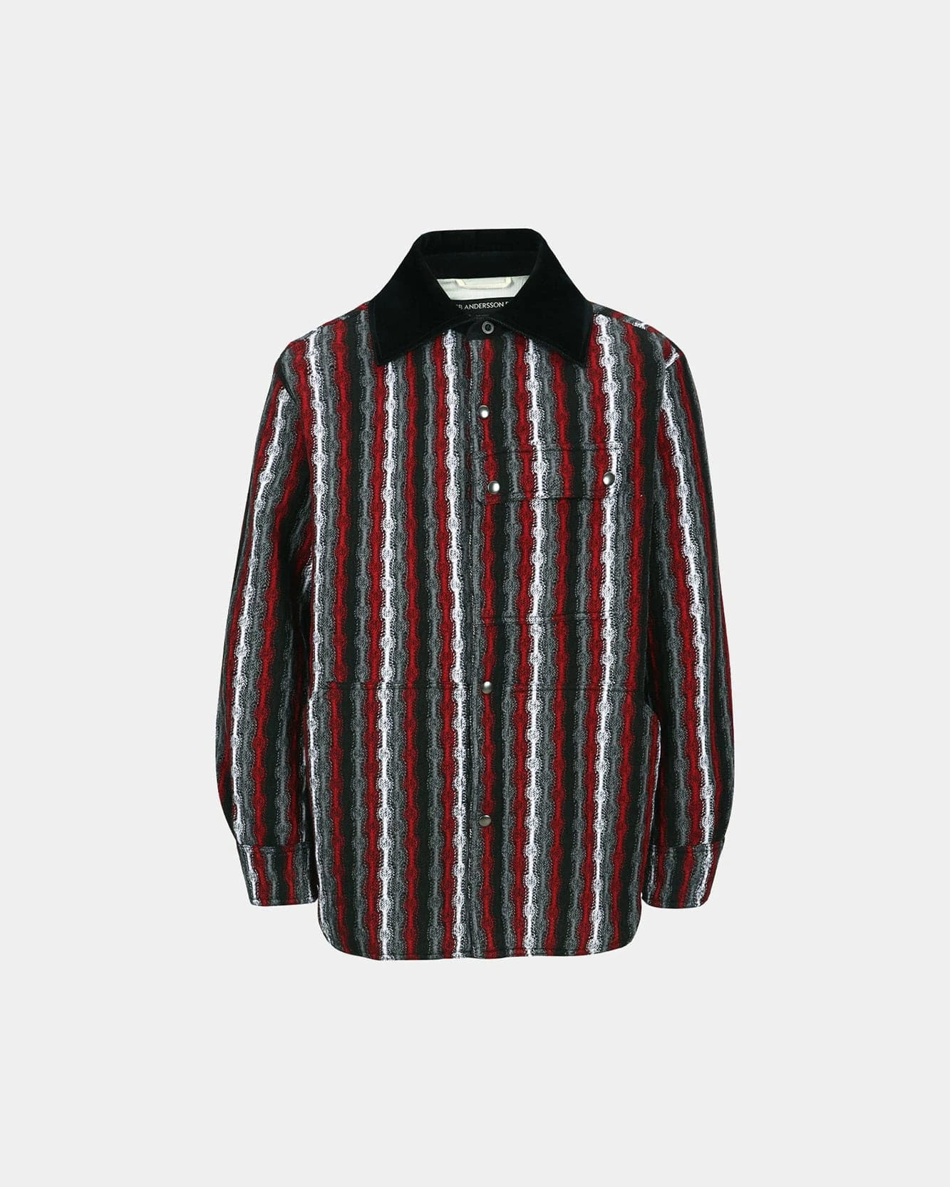 Knitted Stripe Shirt — Red official product image