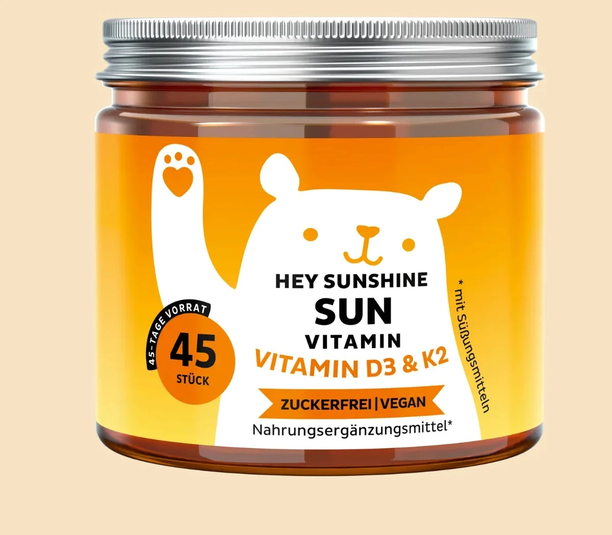 Hey Sunshine Sun Vitamin D3 & K2 — 45 Gummies official product image