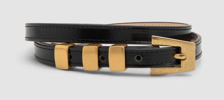 Vic Semi Patent Belt — Black imagen oficial del producto
