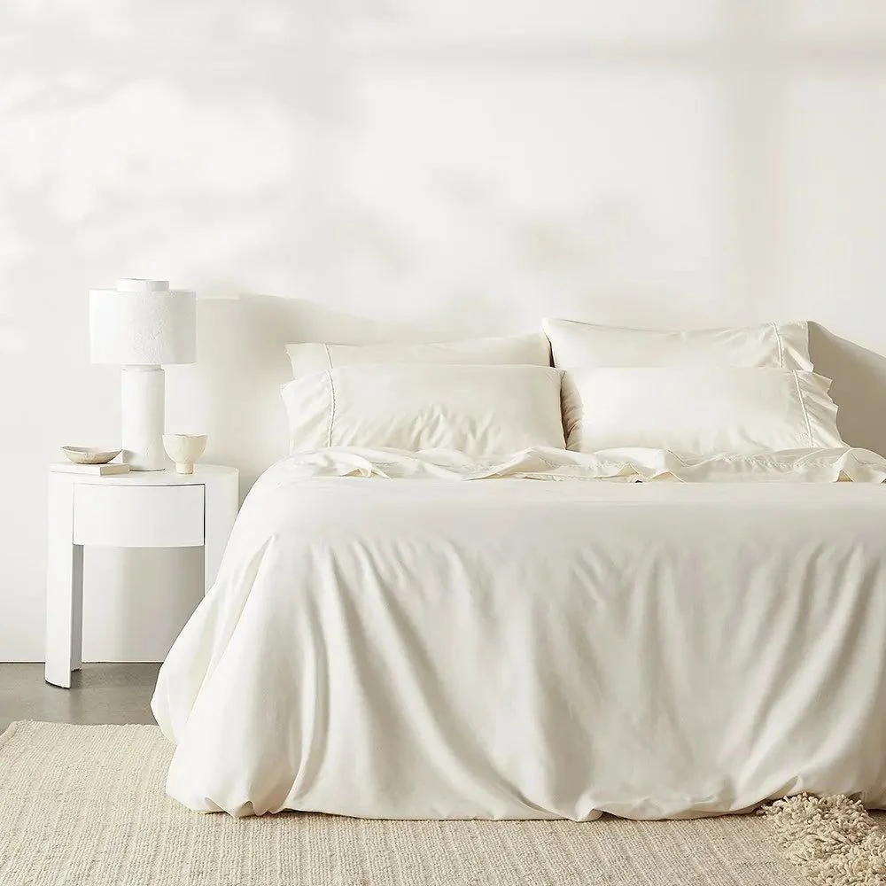 Linen+ Bamboo Duvet Cover — Stone, Full/Queen official product image