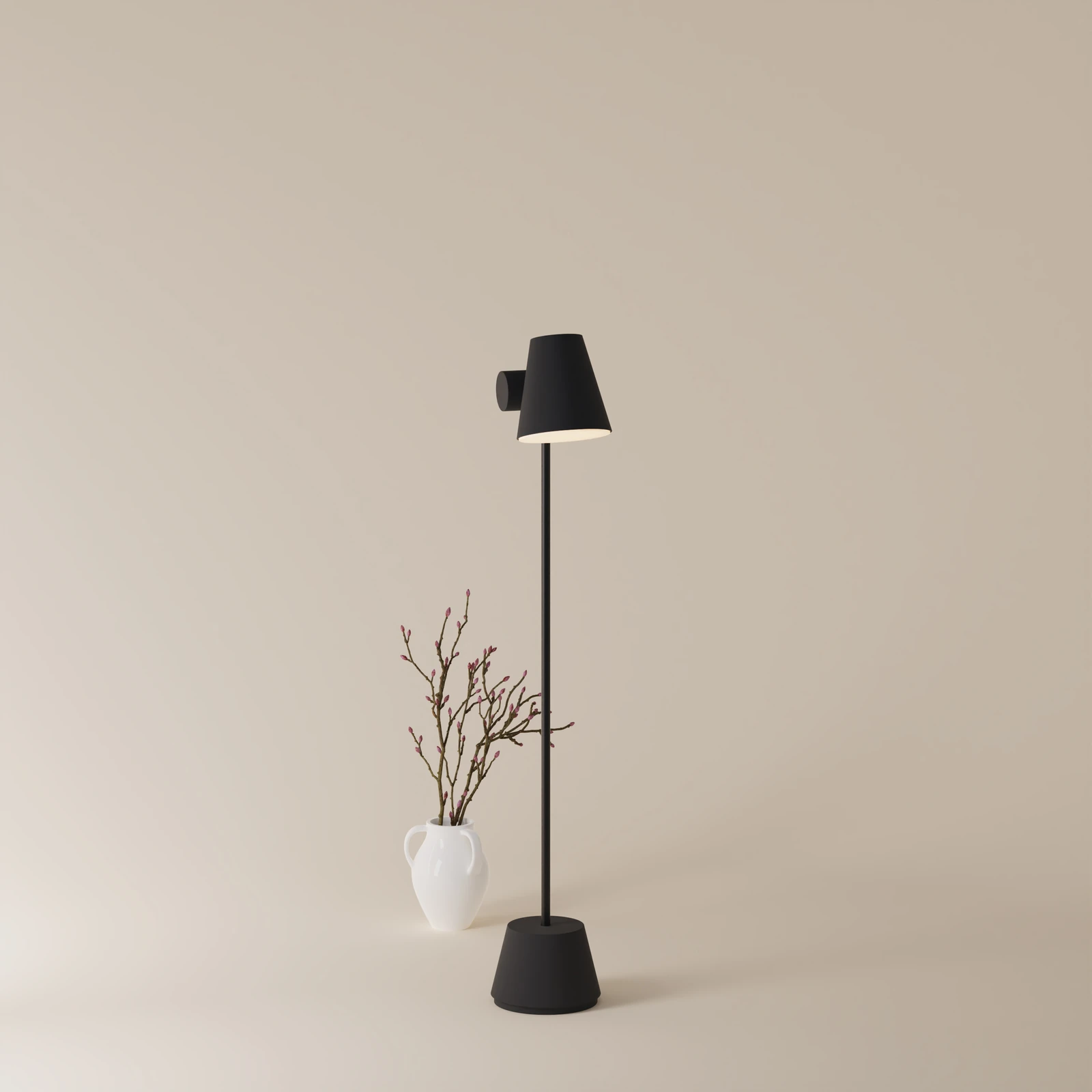 Aim Floor Light by Smart Design — Carbon, Black Rod official product image
