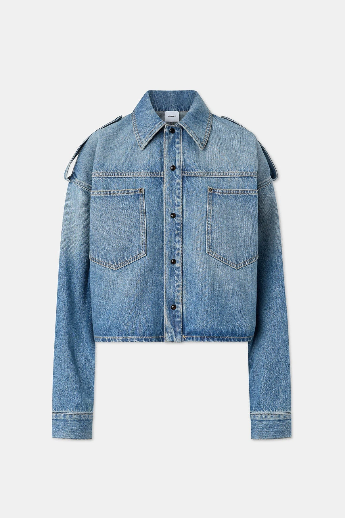 Crop Denim Shirt — 90’s Blue imagen oficial del producto