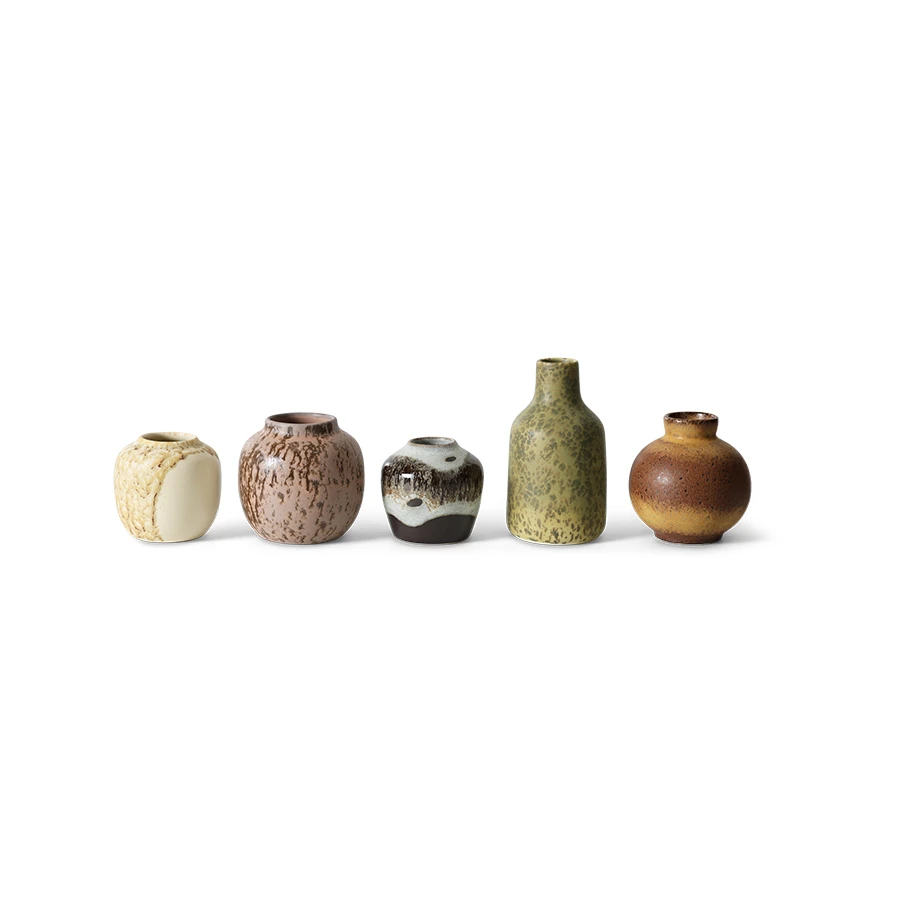 70s Ceramics Small Vases — Pursuit, Set of Five official product image
