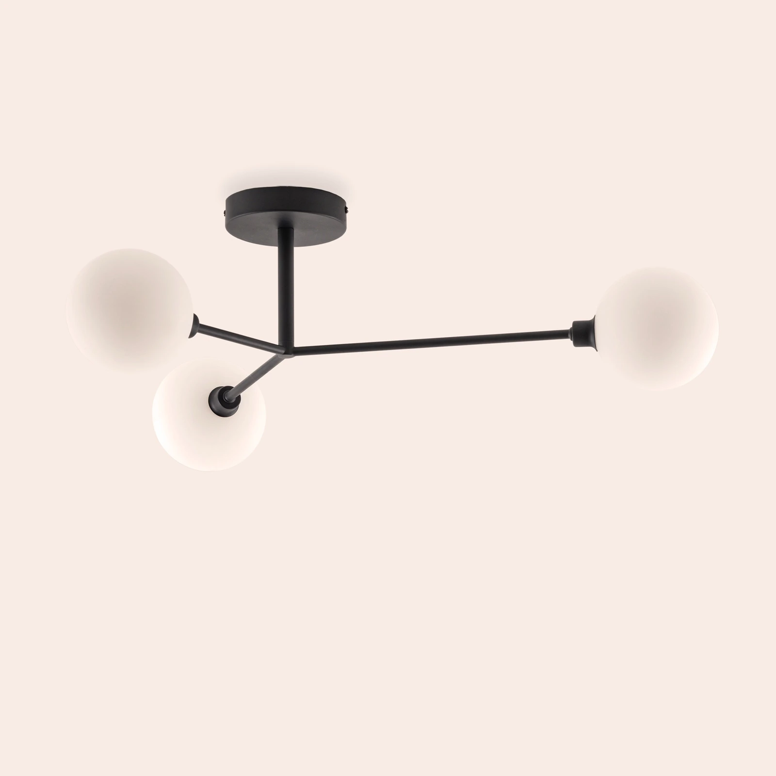 Three-Light Flush Ceiling Light — Charcoal Grey imagen oficial del producto