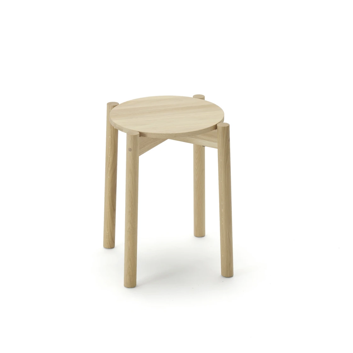Castor Stool Plus — Pure Oak official product image