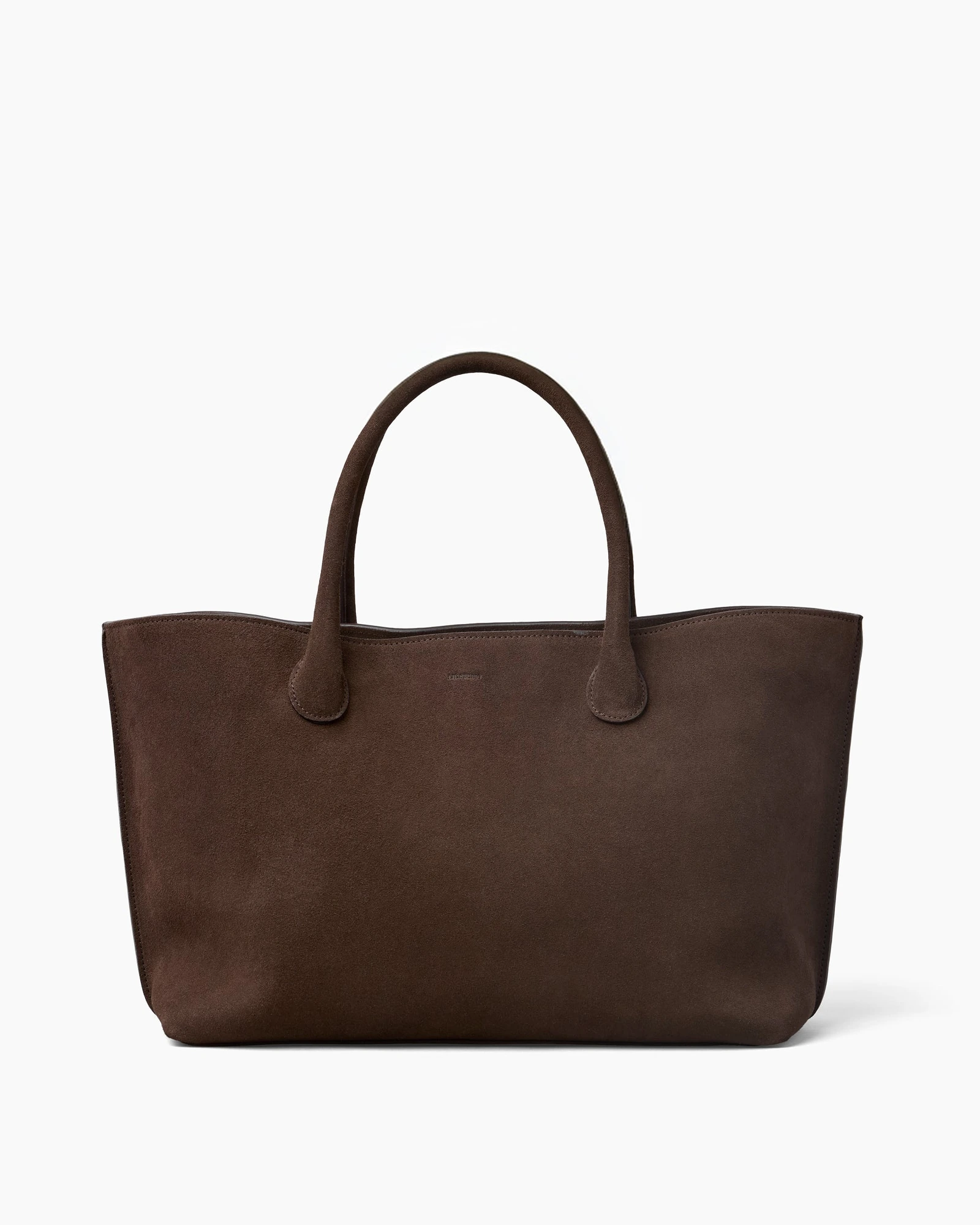 The Grace Tote — Sepia Brown Suede official product image