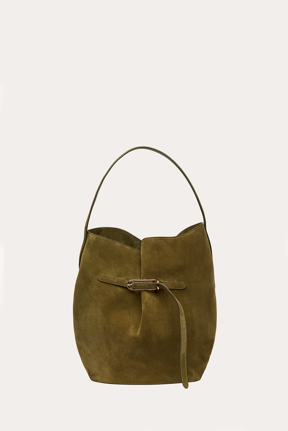Belted Bucket Bag Large — Army Suede imagen oficial del producto
