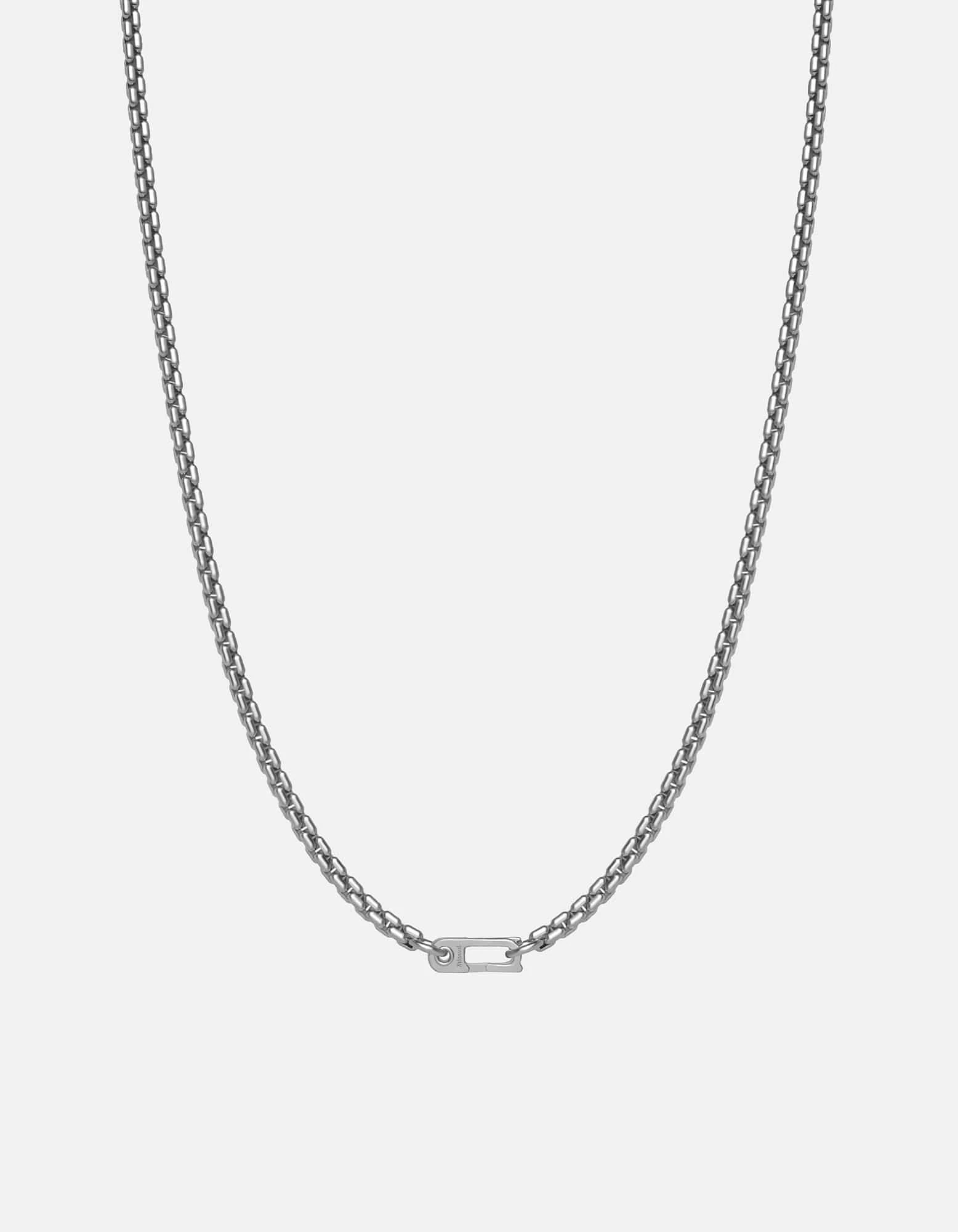 3mm Annex Venetian Chain Necklace — Polished Silver, 21 in official product image