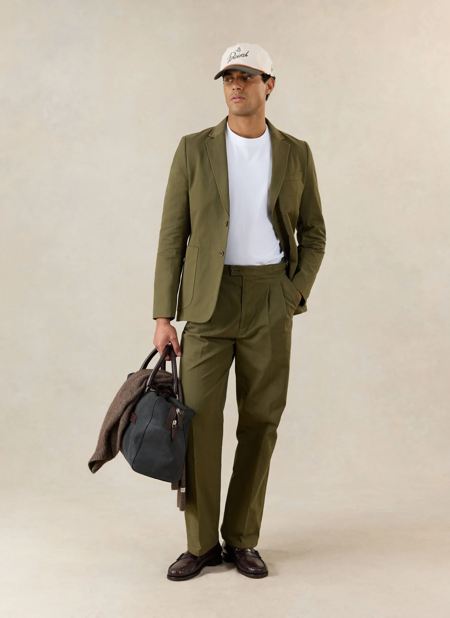 Tailored Two-Piece Suit — Brushed Moleskin Forest official product image