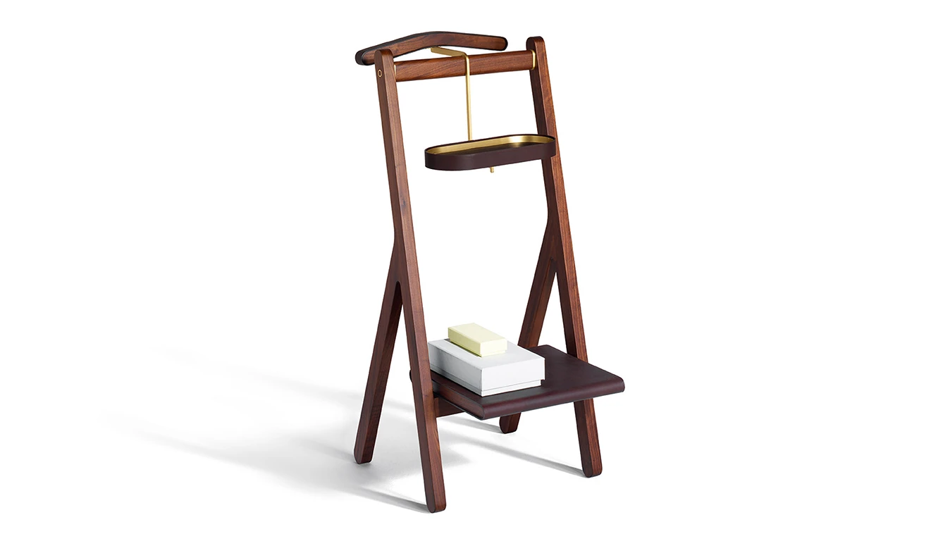 Ren Valet Stand — Canaletto Walnut and Leather official product image