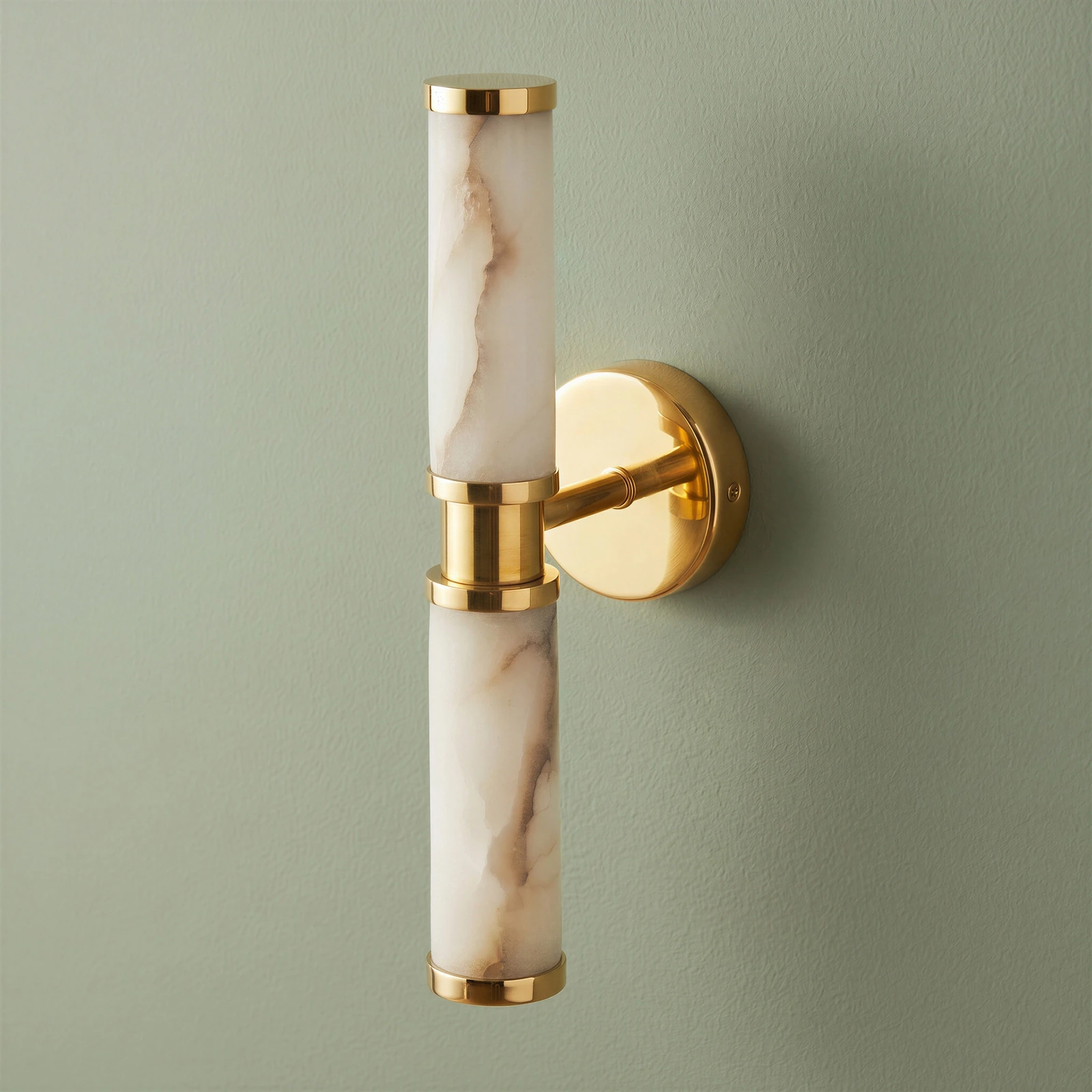 Hunter IP44 Wall Light — Alabaster / Brass imagen oficial del producto