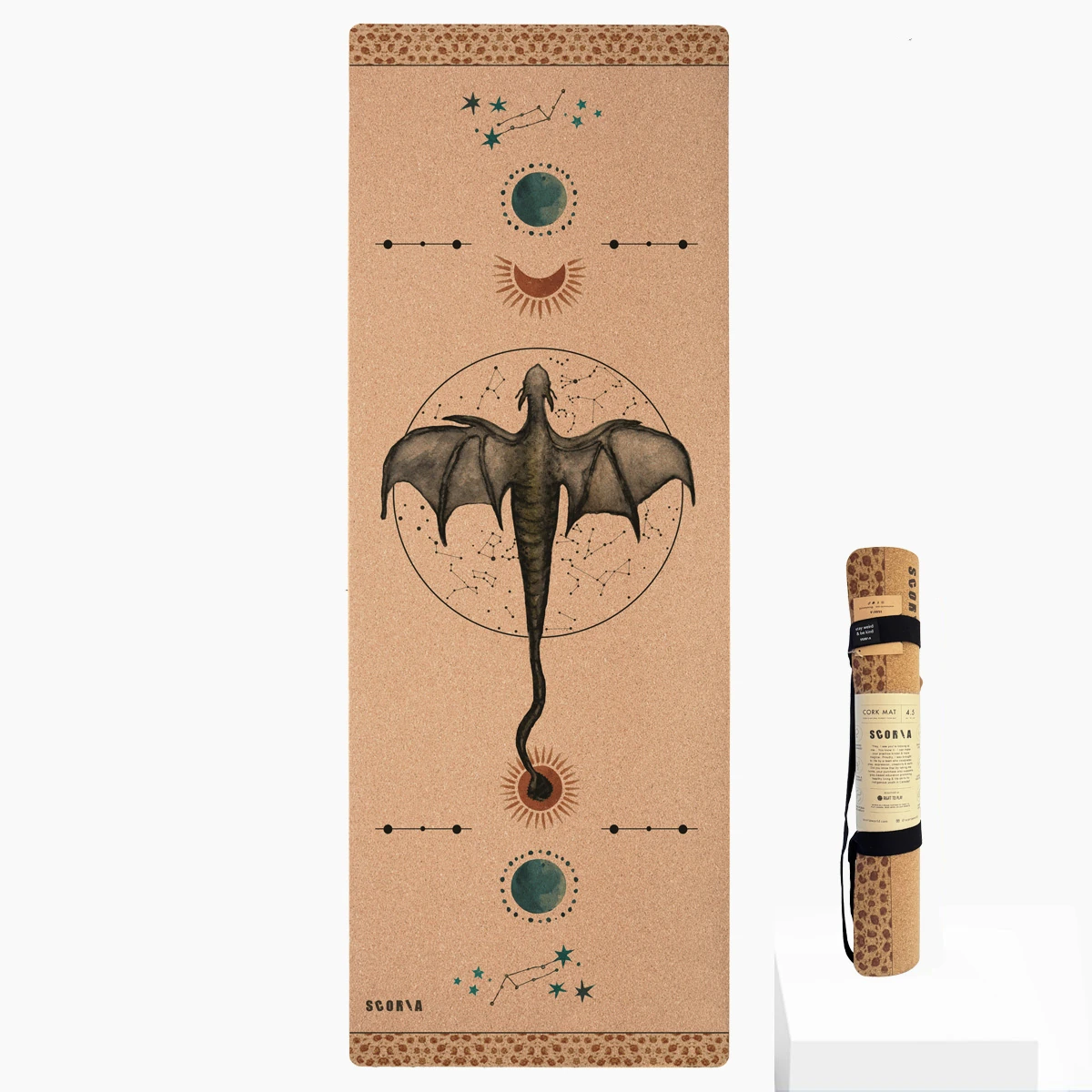 Flying Dragon Cork Yoga Mat — 4.5 mm imagen oficial del producto