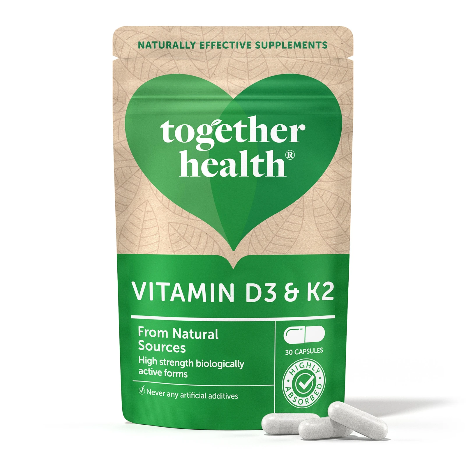 Vitamin D3 and Vitamin K2 —30 Capsules imagen oficial del producto