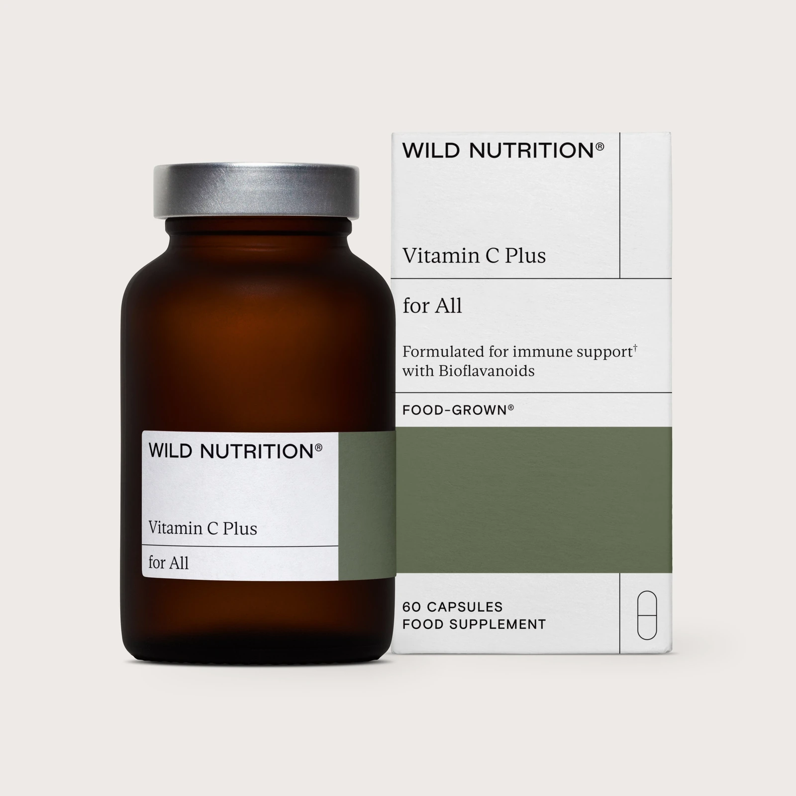 Vitamin C Plus — 60 Capsules, Refillable Glass Jar imagen oficial del producto