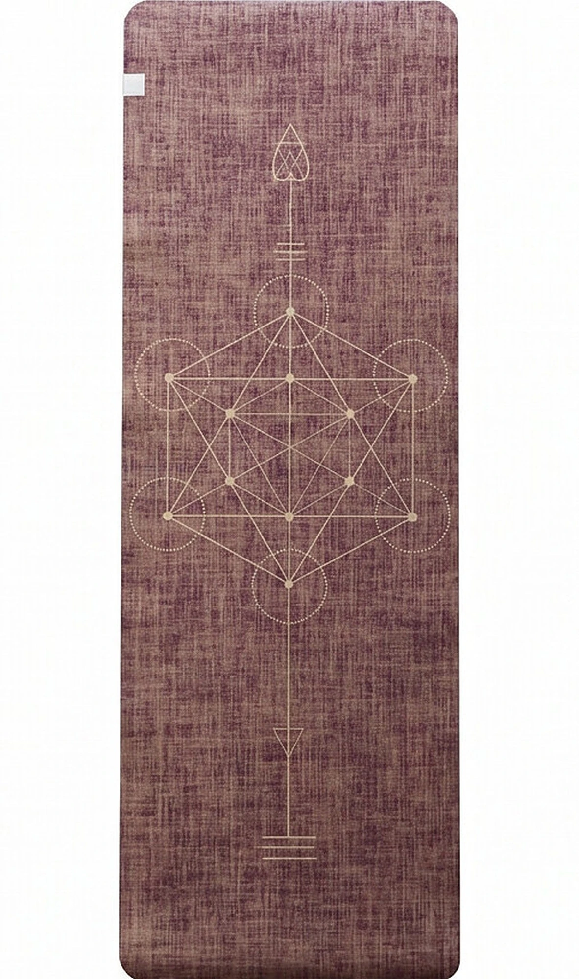 Metatron Red Wine Jute Yoga Mat · official YogaTribe photograph