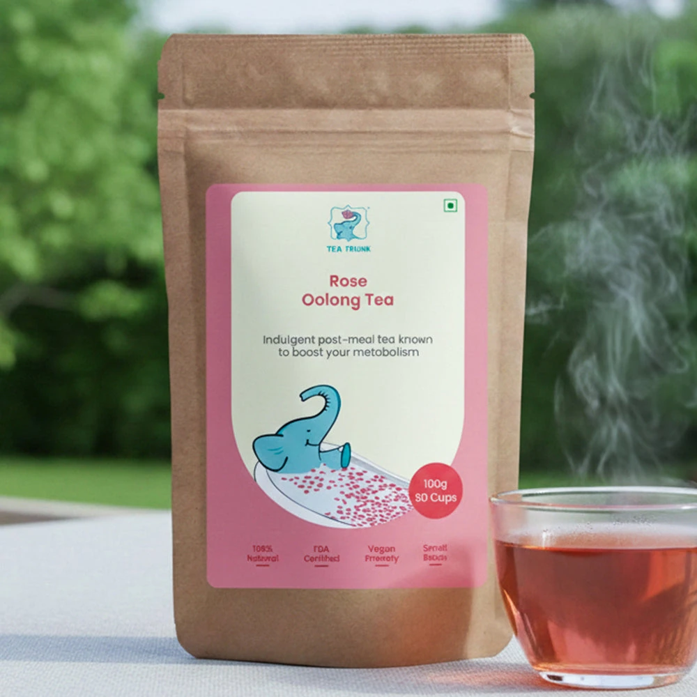 Rose Oolong Tea — recarga de 100 g · fotografía oficial Tea Trunk