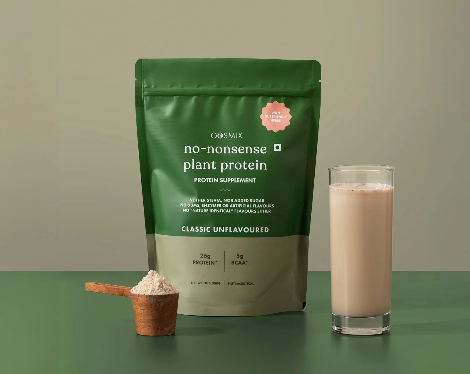 No-Nonsense Plant Protein · Classic Unflavoured · 500 g · official Cosmix photograph