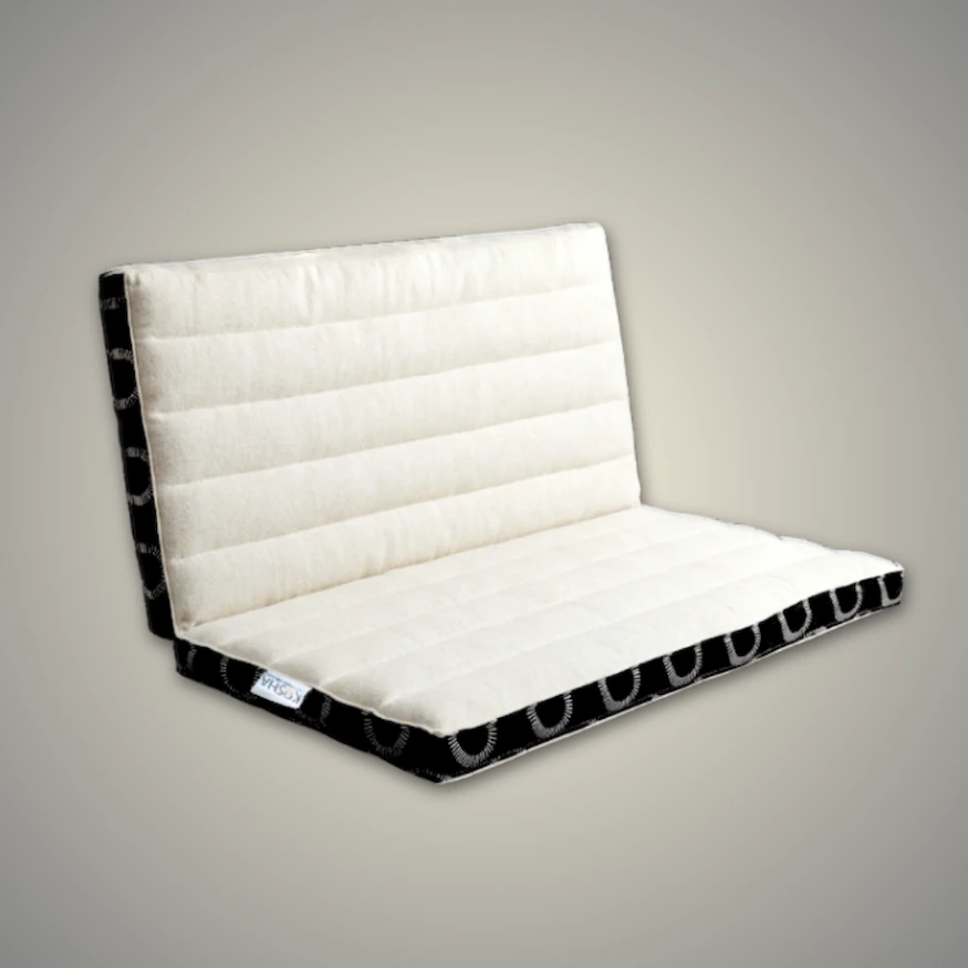 Dhyana Cushion · Foldable Meditation Seat · Ivory & Ink · official Kosha Yoga Co. photograph