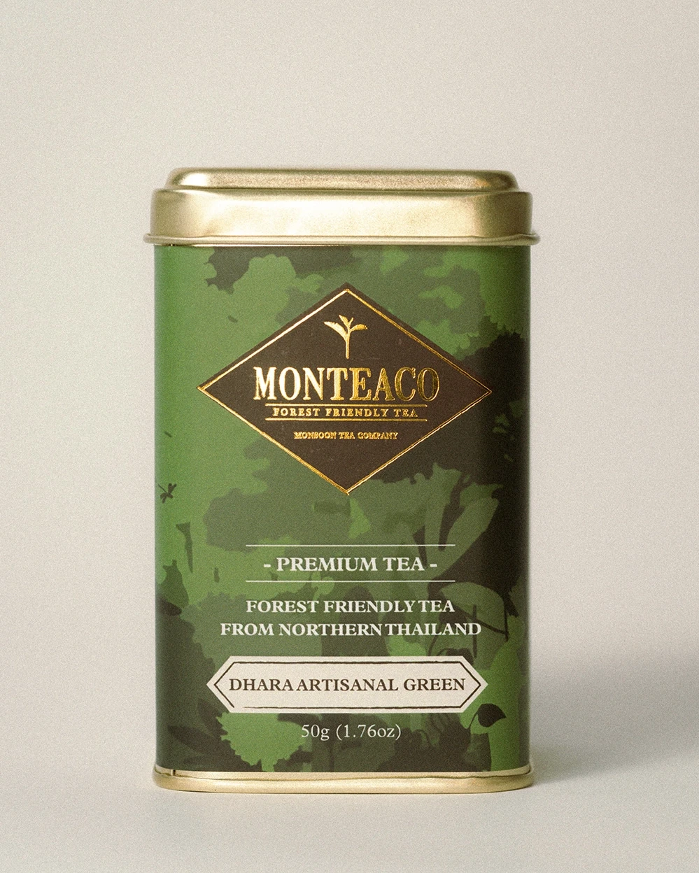 Dhara Artisanal Green · 50 g tin · official Monsoon Tea photograph