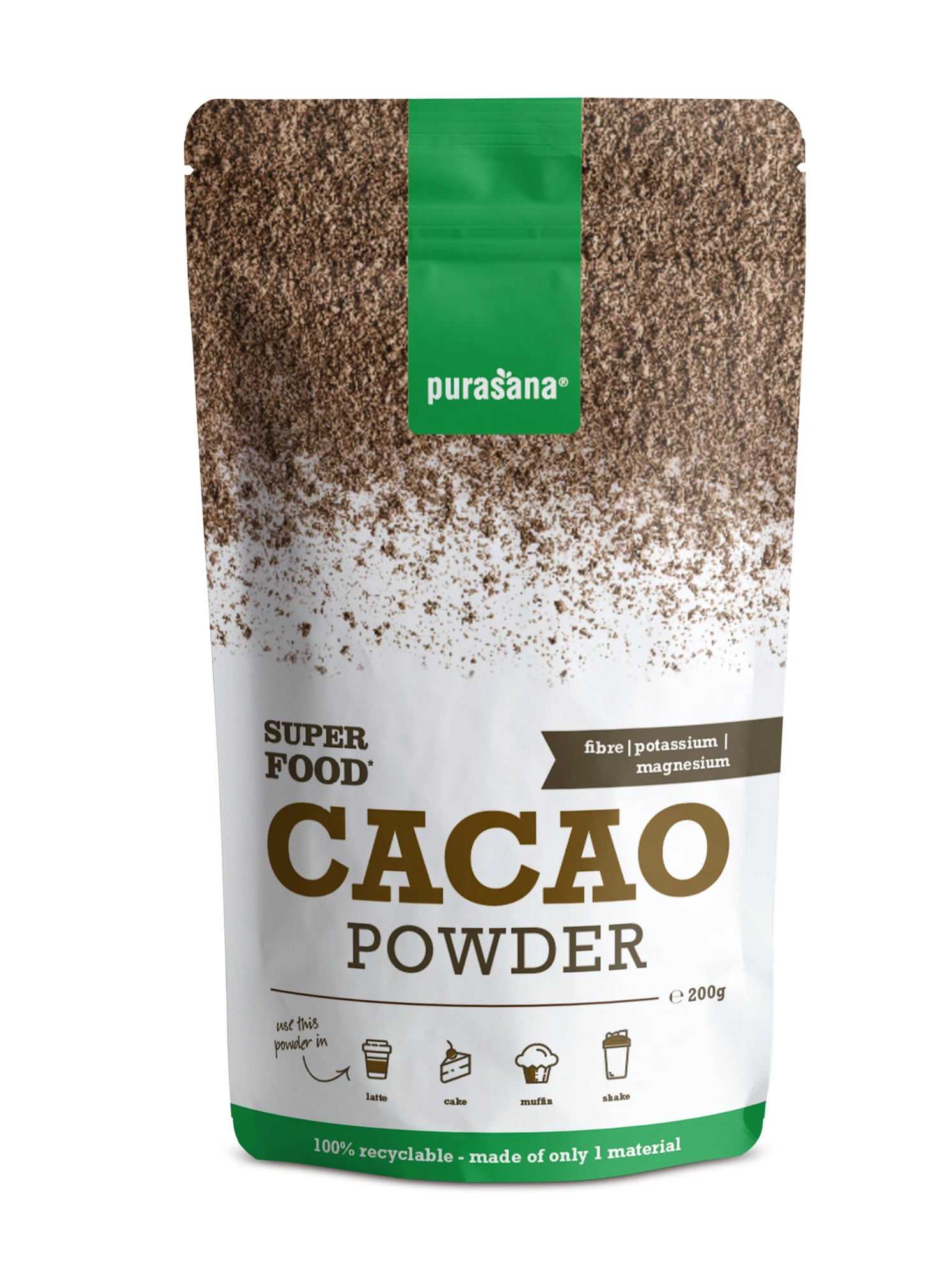 Cacao Powder · 200 g · official Purasana photograph