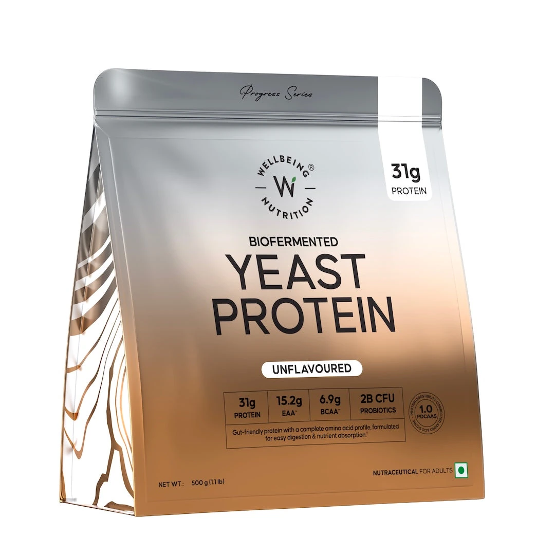 Biofermented Yeast Protein · Unflavoured · 500 g · fotografía oficial Wellbeing Nutrition