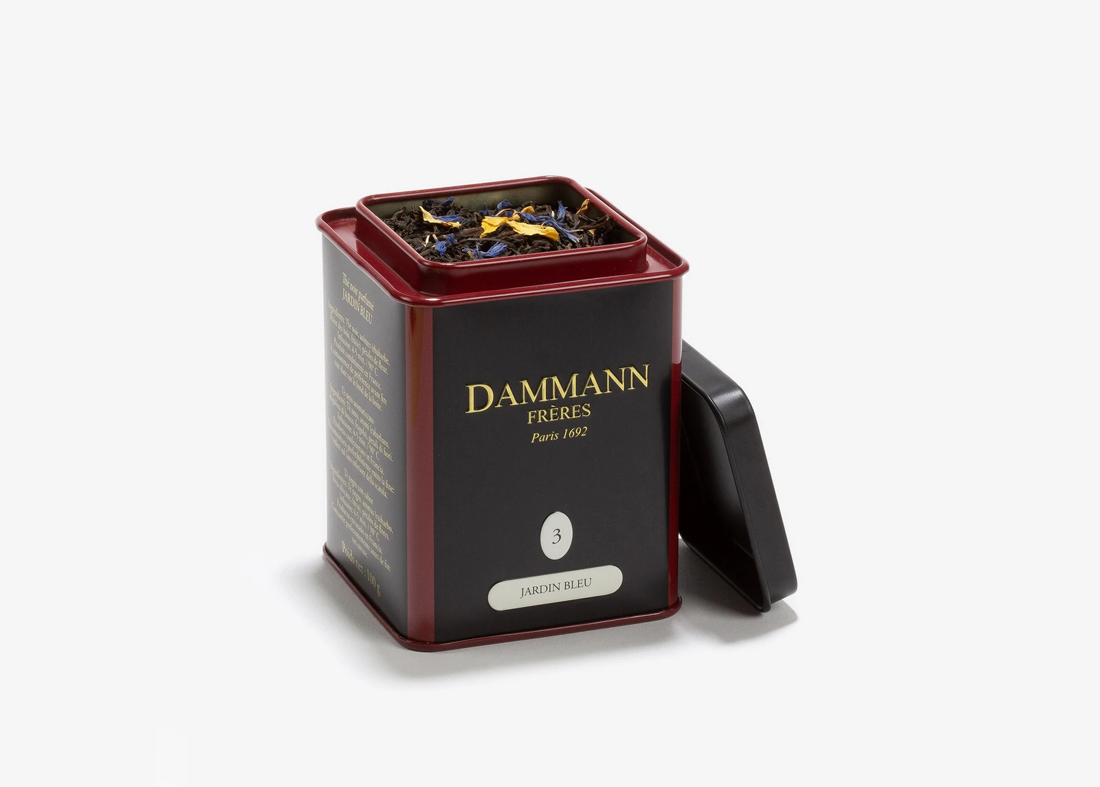 Jardin Bleu · 100 g tin · official Dammann Frères photograph