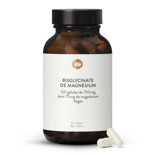 Magnesium Bisglycinate — 120 capsules · official Sunday Natural photograph