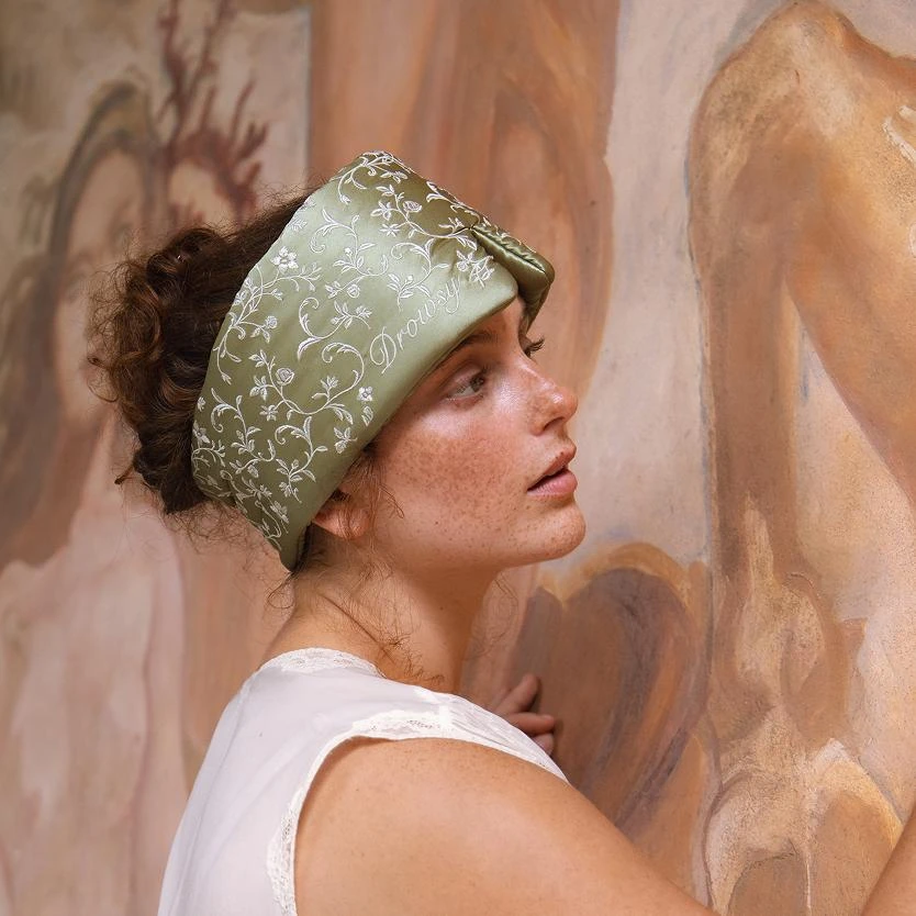 Pride & Prejudice Sleep Mask — Sage · official Drowsy photograph